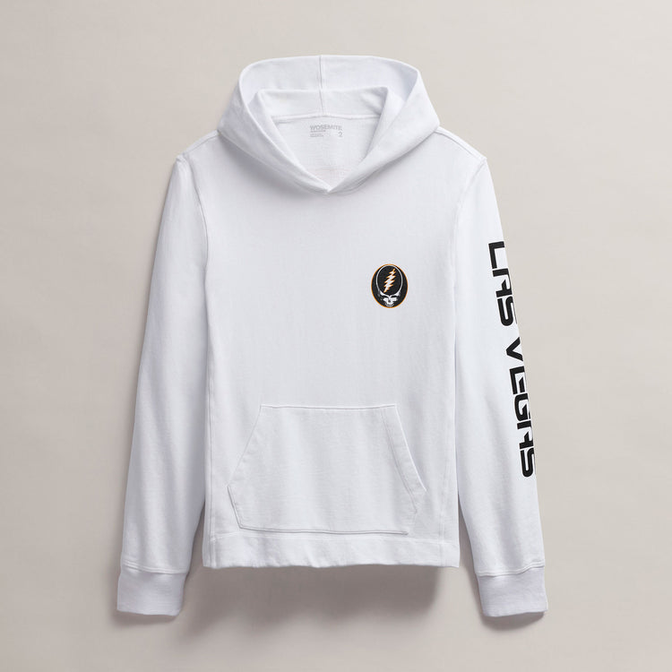 Men's Grateful Dead Pullover Hoodie in White/Cadmium | James Perse Los Angeles