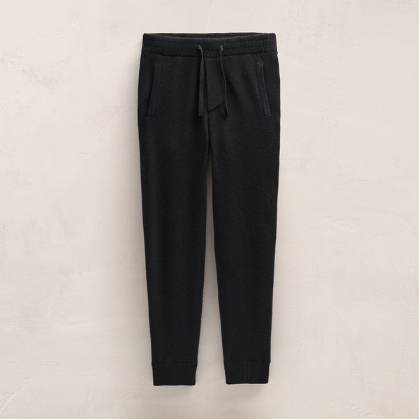 Recycled Cashmere Track Pant With Pockets in Black | James Perse Los Angeles