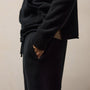 Recycled Cashmere Track Pant With Pockets in Black | James Perse Los Angeles
