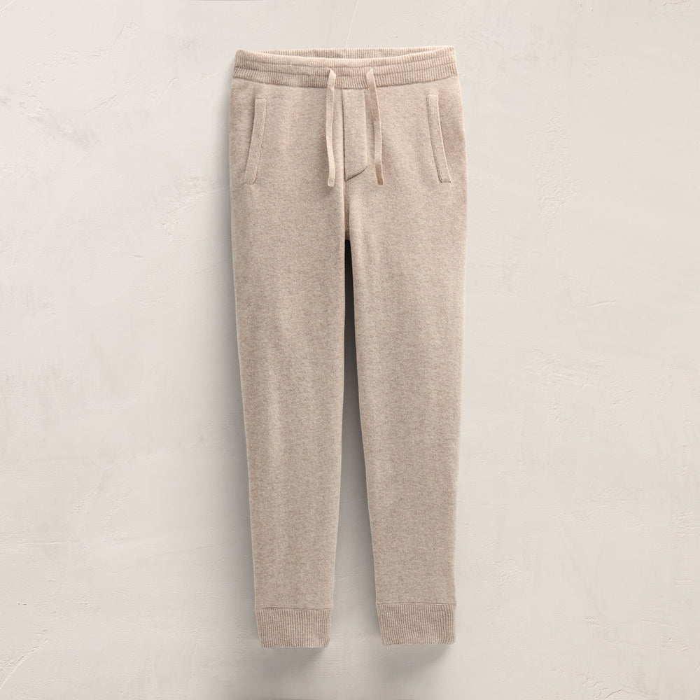 Recycled Cashmere Track Pant With Pockets in Stone | James Perse Los Angeles FLAT