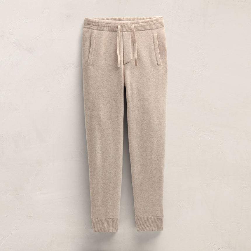 Recycled Cashmere Track Pant With Pockets in Stone | James Perse Los Angeles FLAT