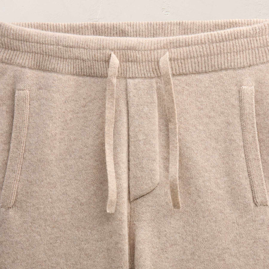 Recycled Cashmere Track Pant With Pockets in Stone | James Perse Los Angeles FLAT