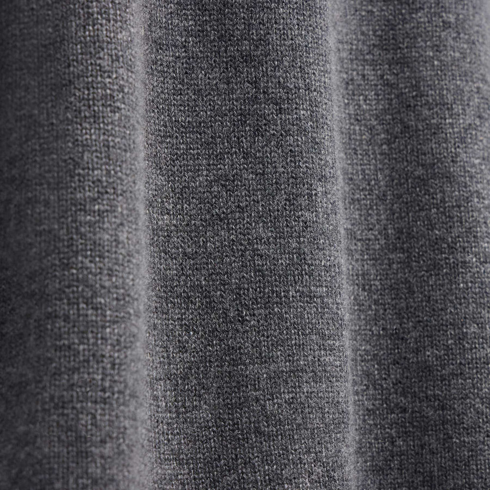 Recycled Cashmere Full Zip Sweater in Flannel | James Perse Los Angeles FLAT