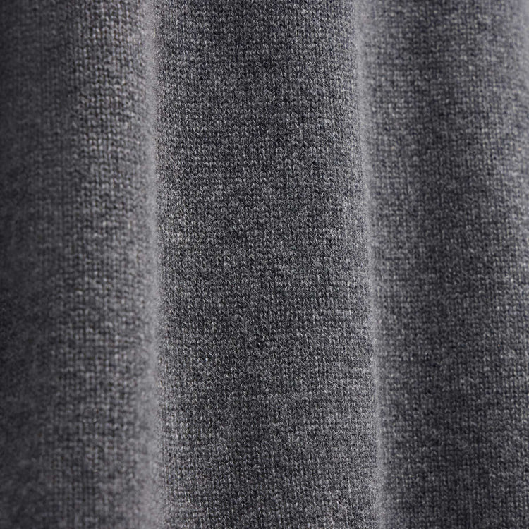 Recycled Cashmere Full Zip Sweater in Flannel | James Perse Los Angeles
