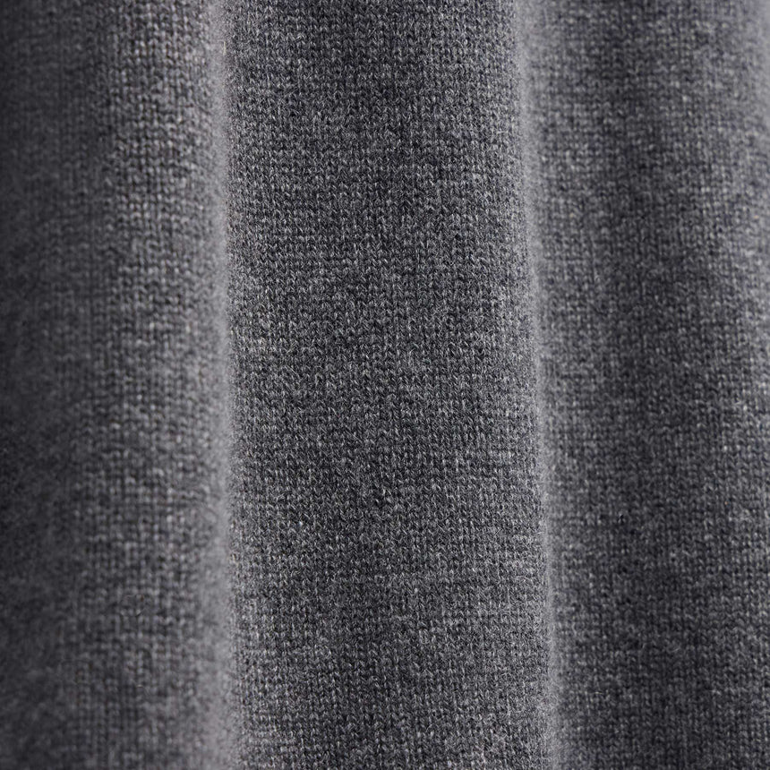 Recycled Cashmere Full Zip Sweater in Flannel | James Perse Los Angeles FLAT