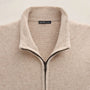 Recycled Cashmere Full Zip Sweater In Stone | James Perse Los Angeles FLAT