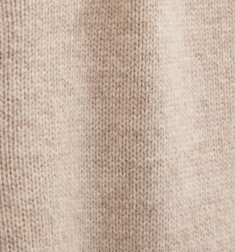 Recycled Cashmere Full Zip Sweater In Stone | James Perse Los Angeles FLAT