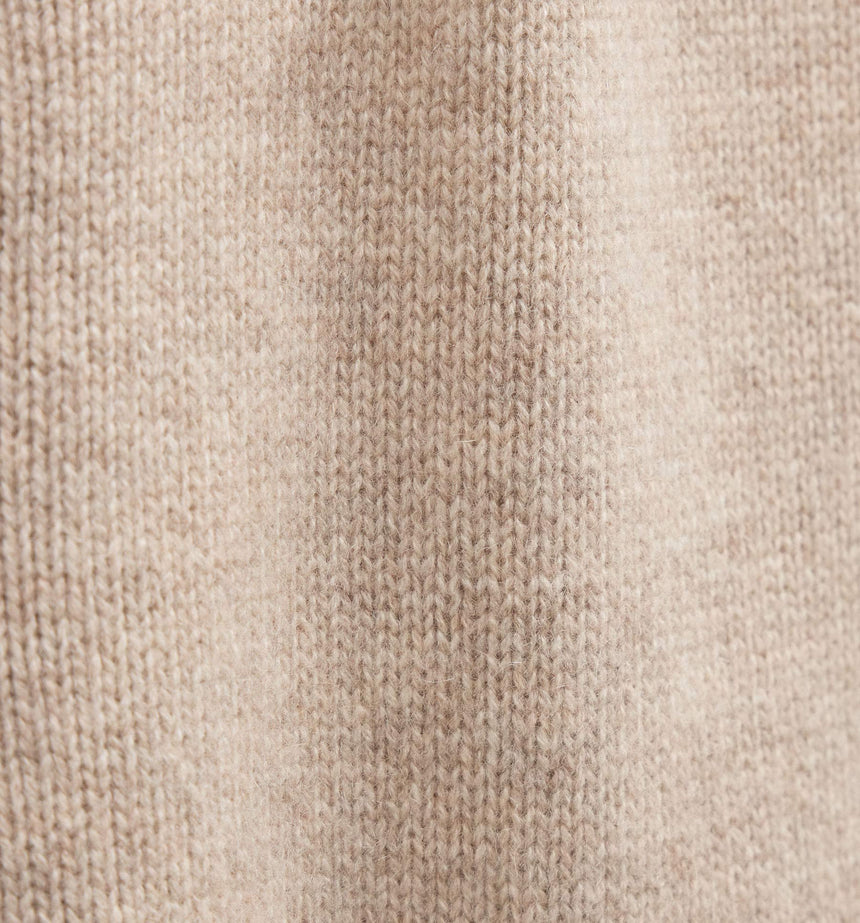 Recycled Cashmere Full Zip Sweater In Stone | James Perse Los Angeles FLAT