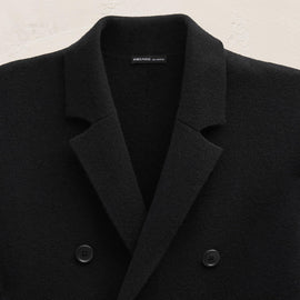 Double Breasted Cashmere Blazer in Black | James Perse Los Angeles FLAT