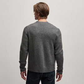 Recycled Cashmere Cardigan in Flannel | James Perse Los Angeles