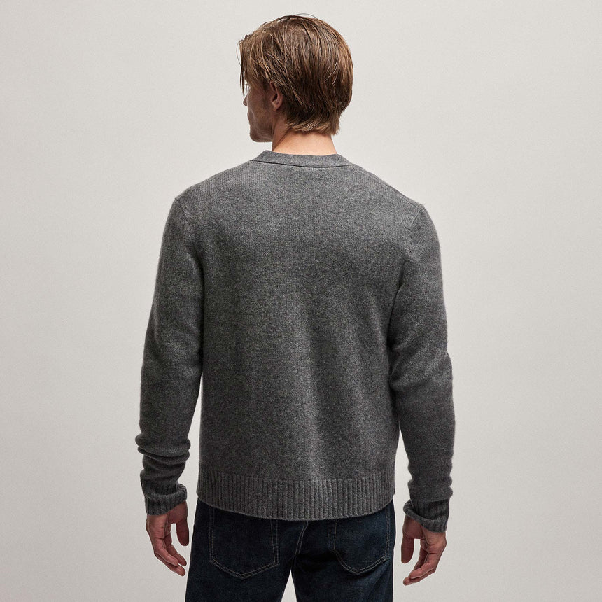Recycled Cashmere Cardigan in Flannel | James Perse Los Angeles