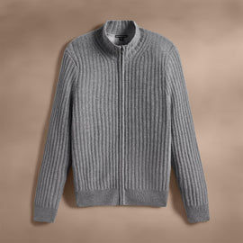 Recycled Cashmere Cardigan in Heather Grey | James Perse Los Angeles