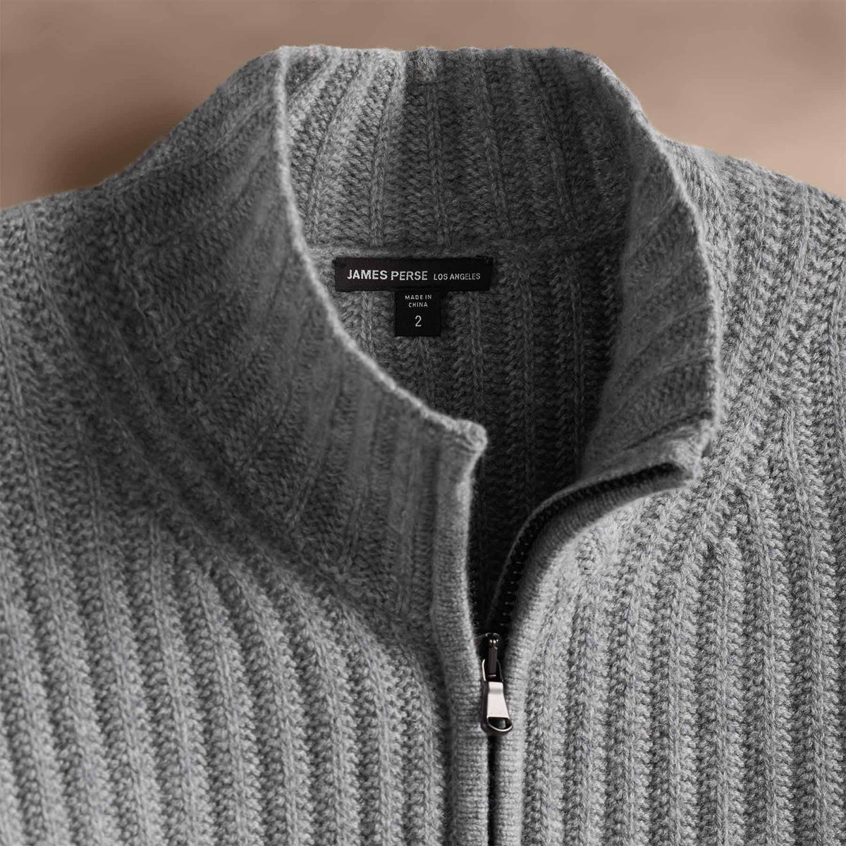 Recycled Cashmere Cardigan in Heather Grey | James Perse Los Angeles