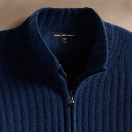 Recycled Cashmere Cardigan in Royal Blue | James Perse Los Angeles