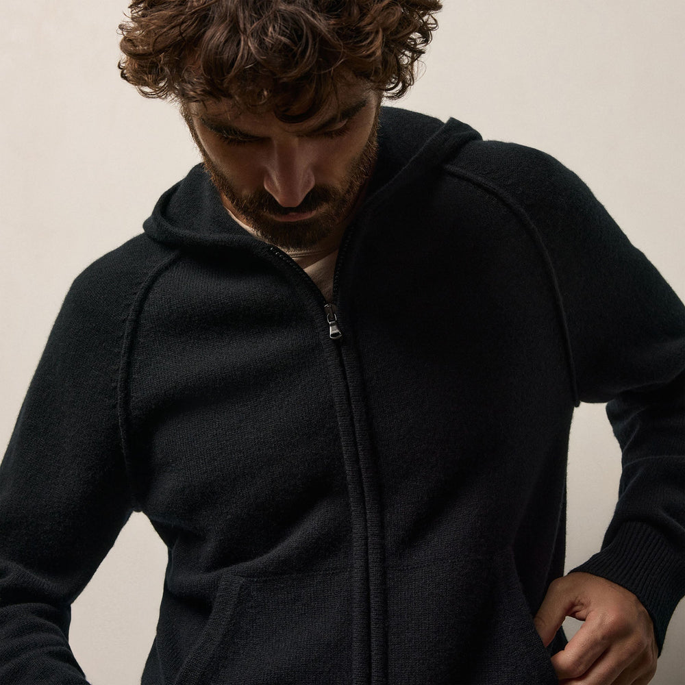 Recycled Cashmere Jacket in Black | James Perse Los Angeles