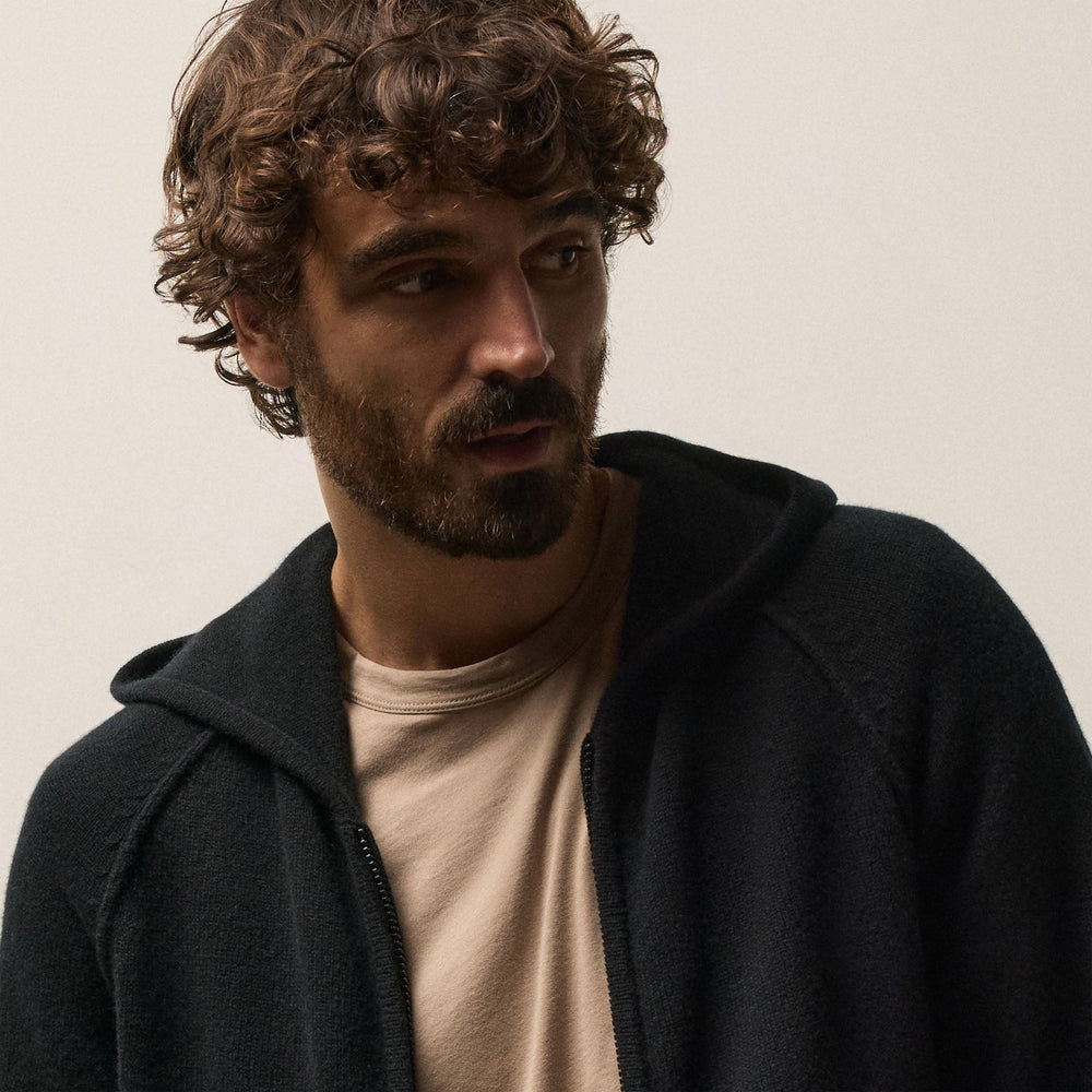 Recycled Cashmere Jacket in Black | James Perse Los Angeles