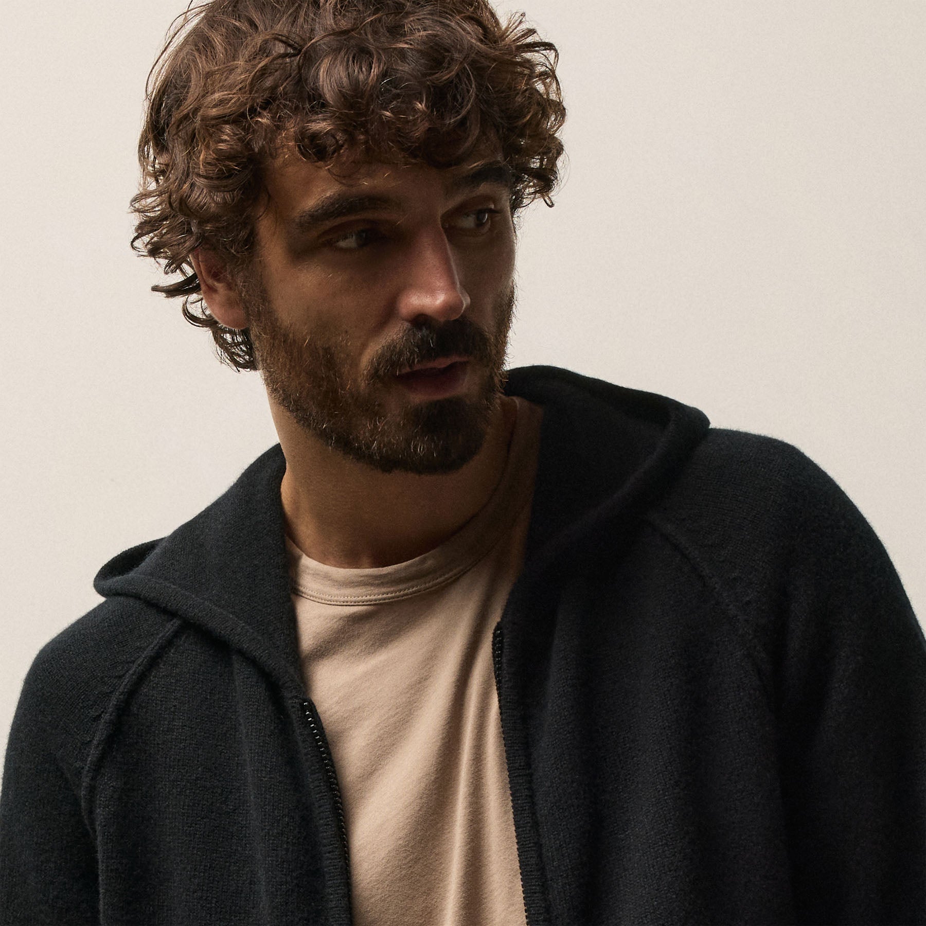 Recycled Cashmere Jacket in Black | James Perse Los Angeles