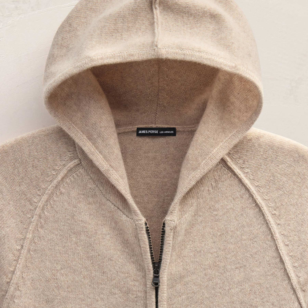 Recycled Cashmere Jacket in Stone | James Perse Los Angeles FLAT