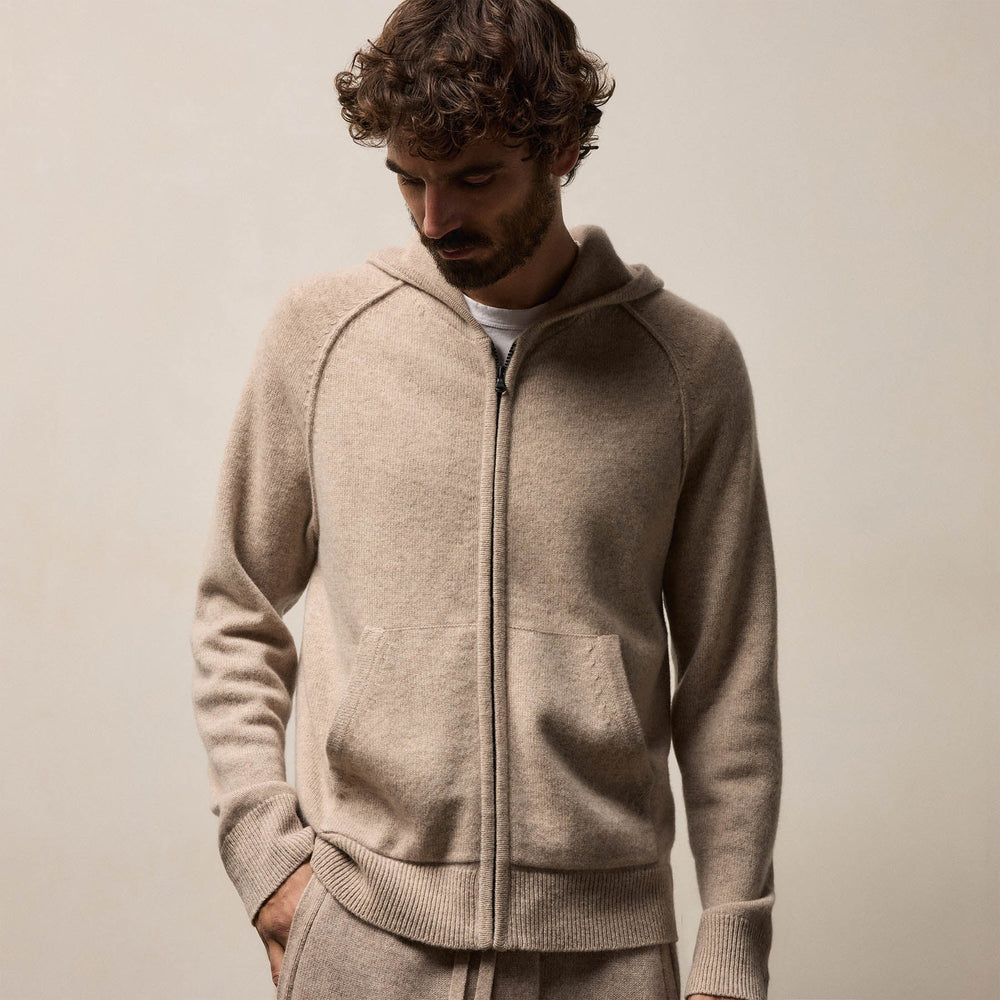 Recycled Cashmere Jacket in Stone | James Perse Los Angeles