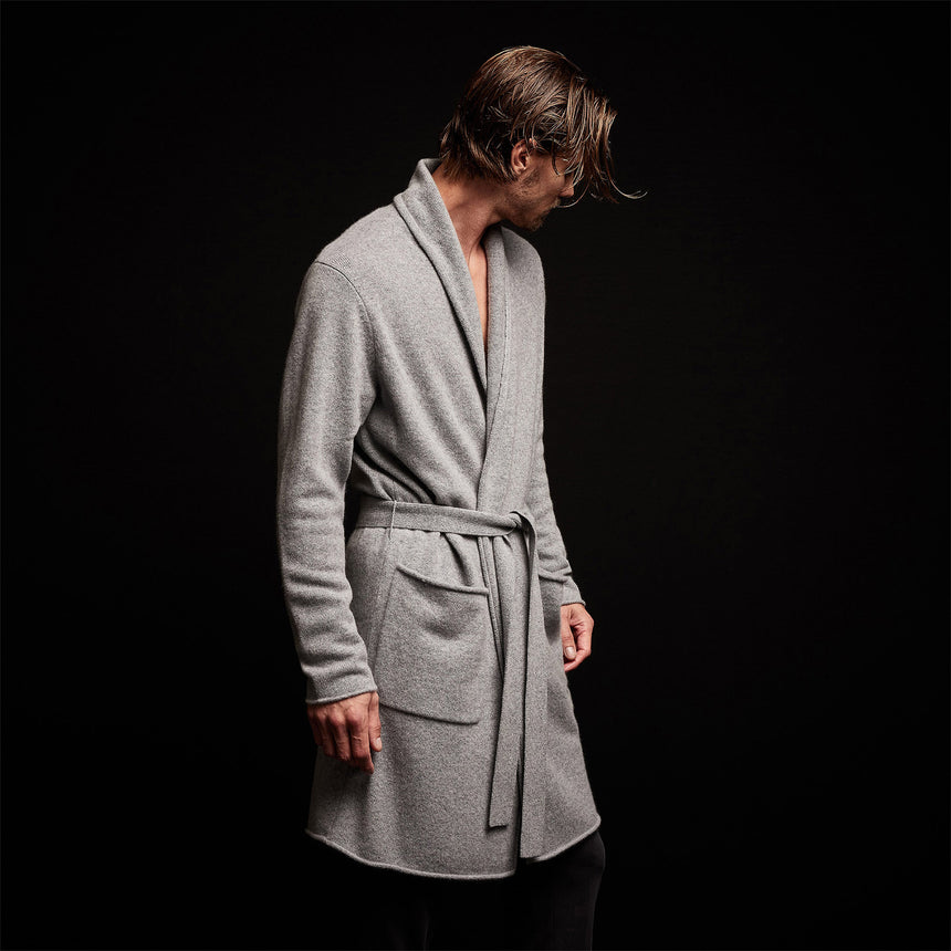 Recycled Cashmere Robe in Heather Grey | James Perse Los Angeles