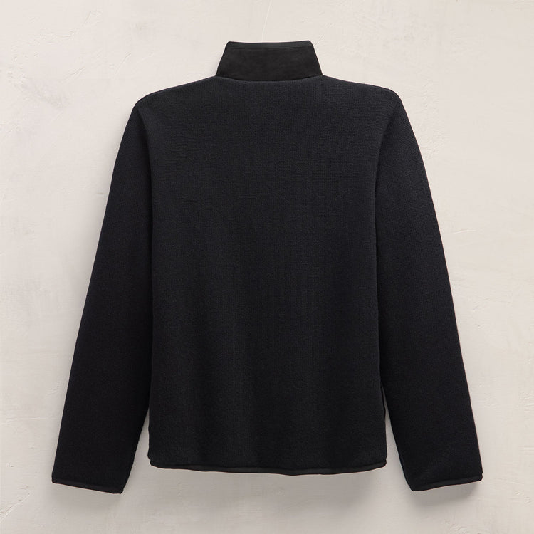 Recycled Cashmere Carcoat in Black/Black | James Perse Los Angeles