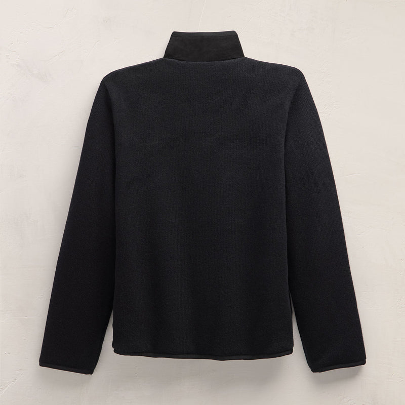 Recycled Cashmere Carcoat in Black/Black | James Perse Los Angeles FLAT
