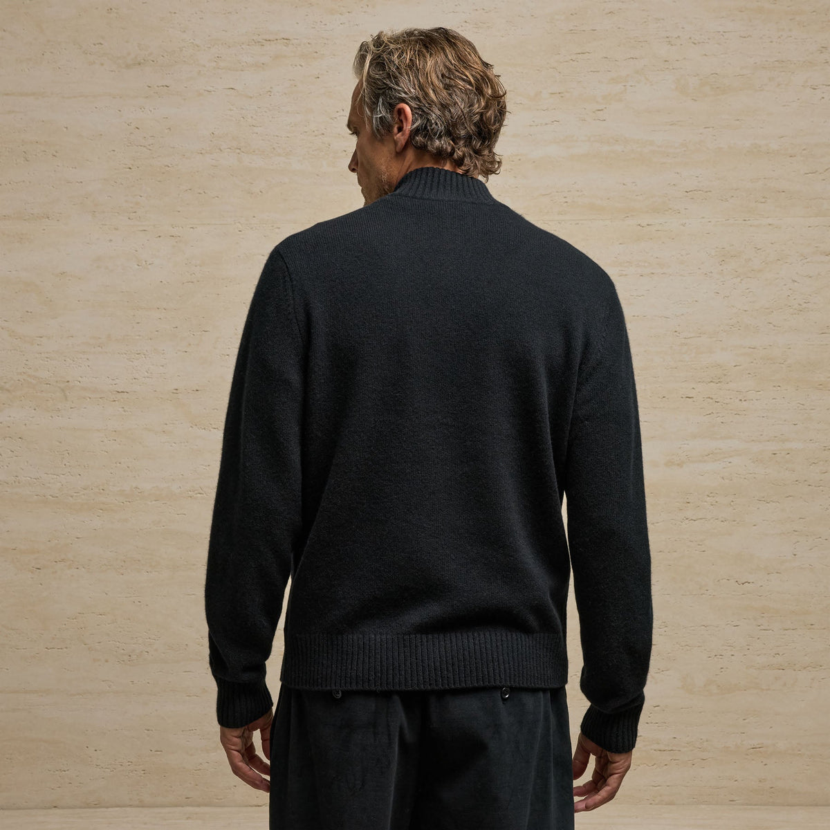 Cashmere Track Jacket in Black | James Perse Los Angeles