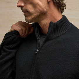 Cashmere Track Jacket in Black | James Perse Los Angeles