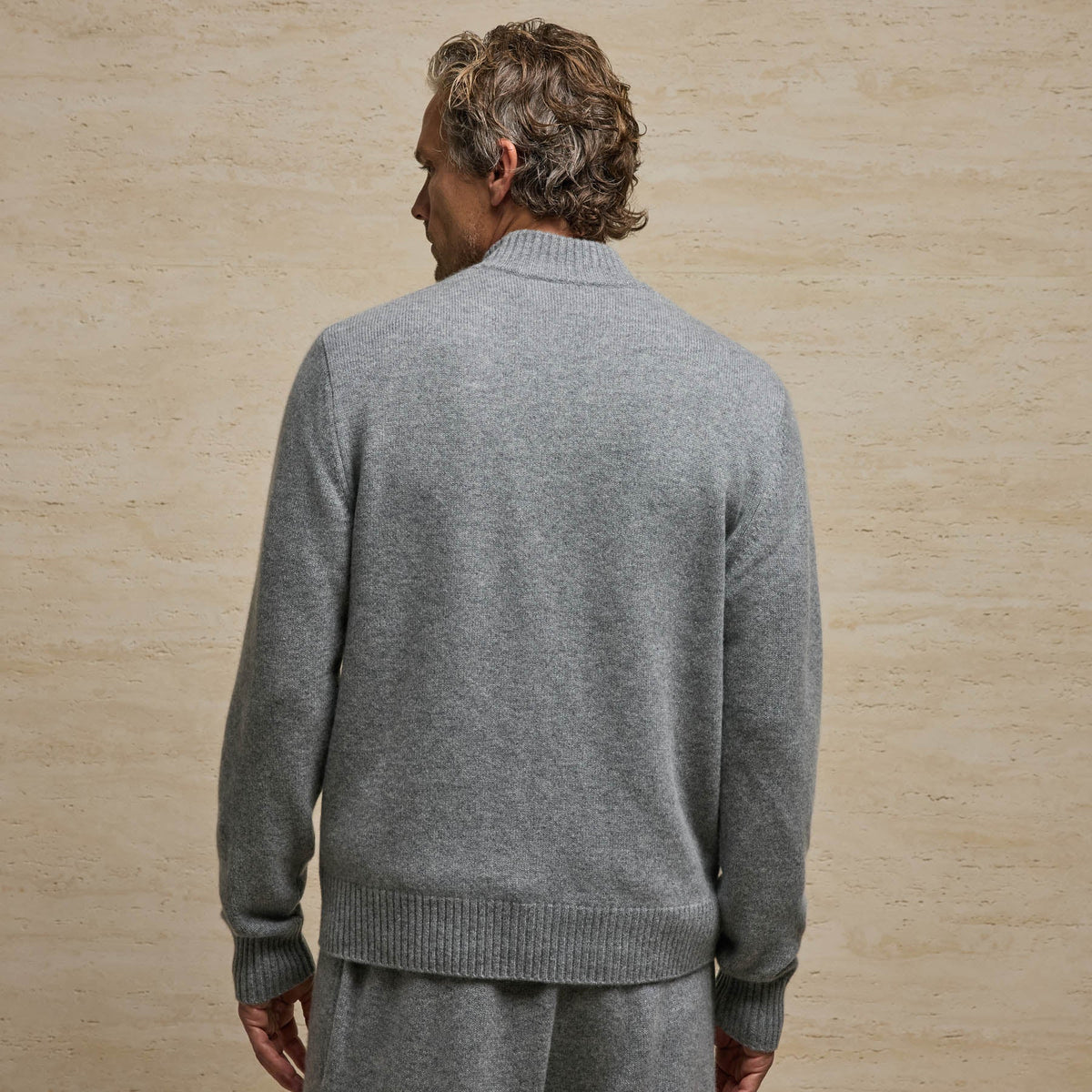 Cashmere Track Jacket in Heather Grey | James Perse Los Angeles