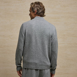 Cashmere Track Jacket in Heather Grey | James Perse Los Angeles