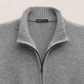 Cashmere Track Jacket in Heather Grey | James Perse Los Angeles