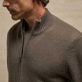 Cashmere Track Jacket in Stag | James Perse Los Angeles