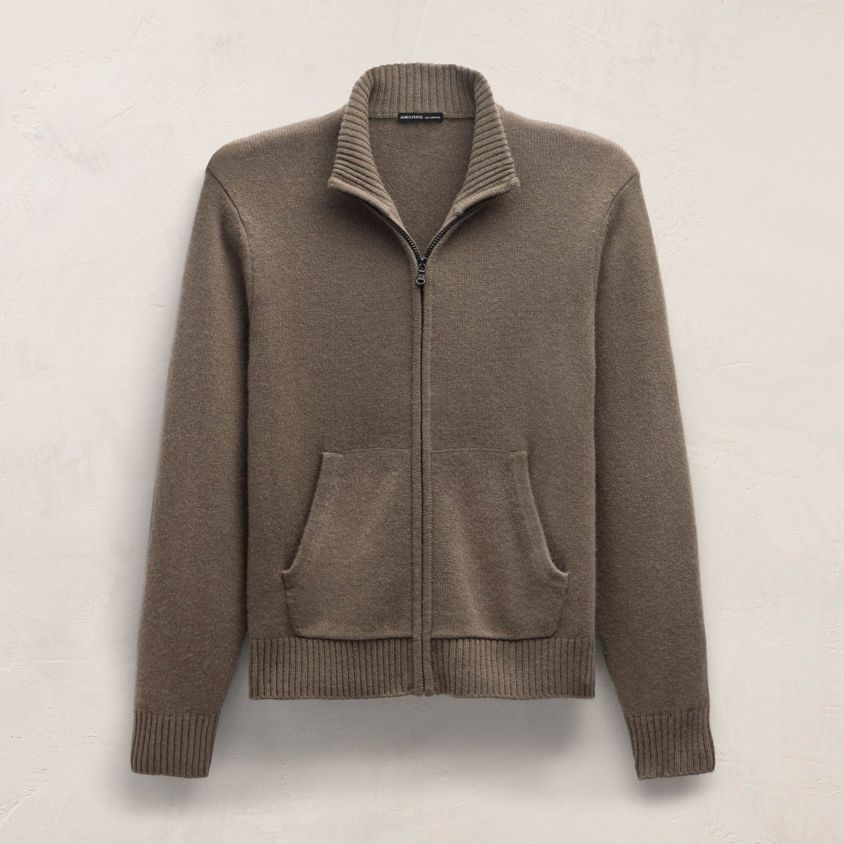 Cashmere Track Jacket in Stag | James Perse Los Angeles