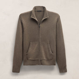 Cashmere Track Jacket in Stag | James Perse Los Angeles
