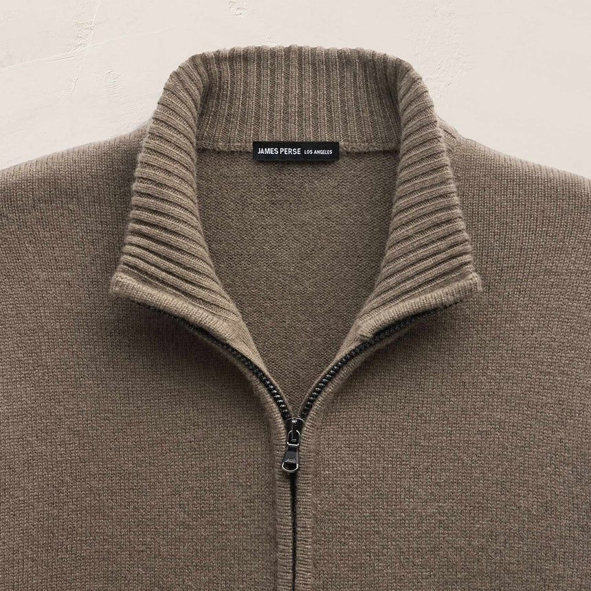 Cashmere Track Jacket in Stag | James Perse Los Angeles