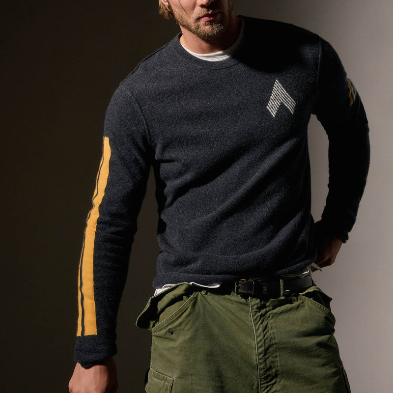 Abstract Graphic Sweater  in Coal/Comet | James Perse Los Angeles