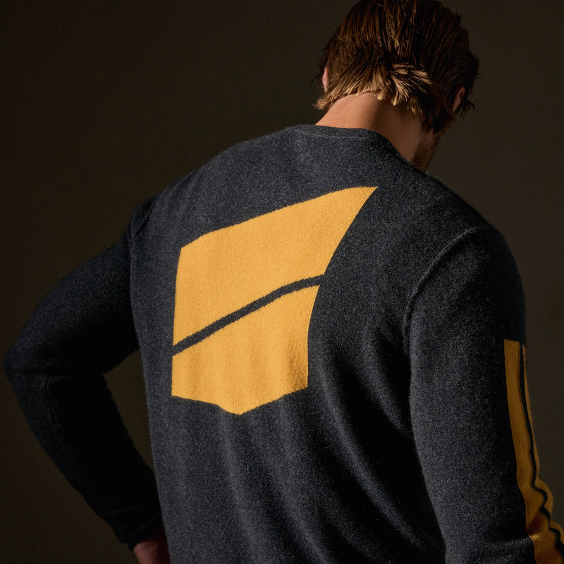 Abstract Graphic Sweater  in Coal/Comet | James Perse Los Angeles