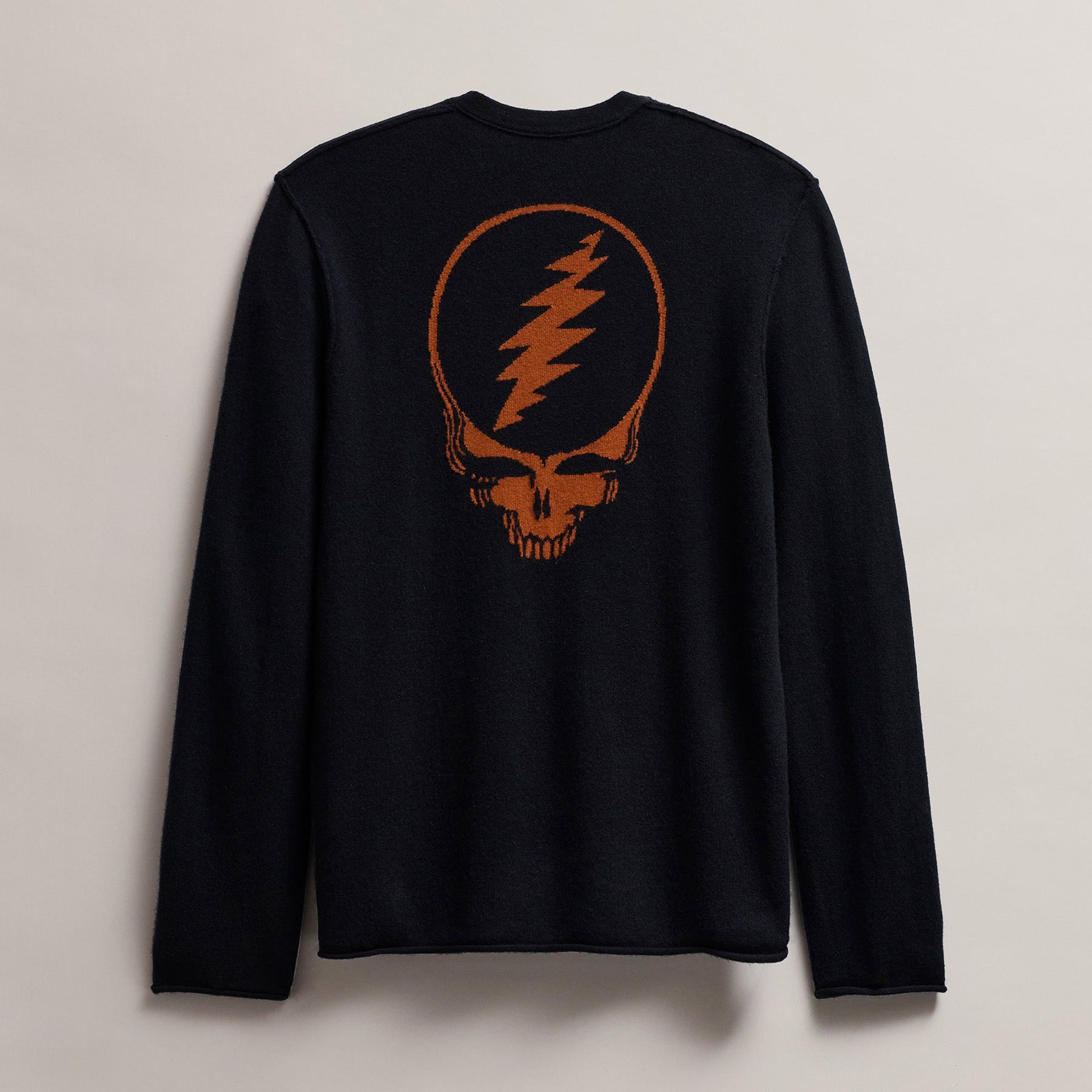 Men's Grateful Dead Recycled Cashmere Sweater in Black/Burnt Orange | James Perse Los Angeles