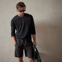 Recycled Cashmere Crew Neck Sweater in Black | James Perse Los Angeles