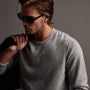 Recycled Cashmere Crew Neck Sweater in Light Heather Grey | James Perse Los Angeles