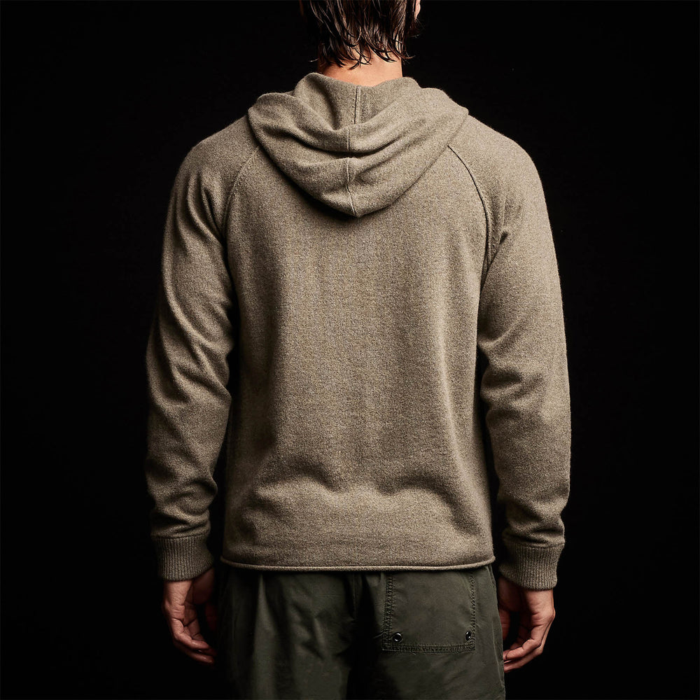 Recycled Cashmere Hooded Sweater in Ammo | James Perse Los Angeles