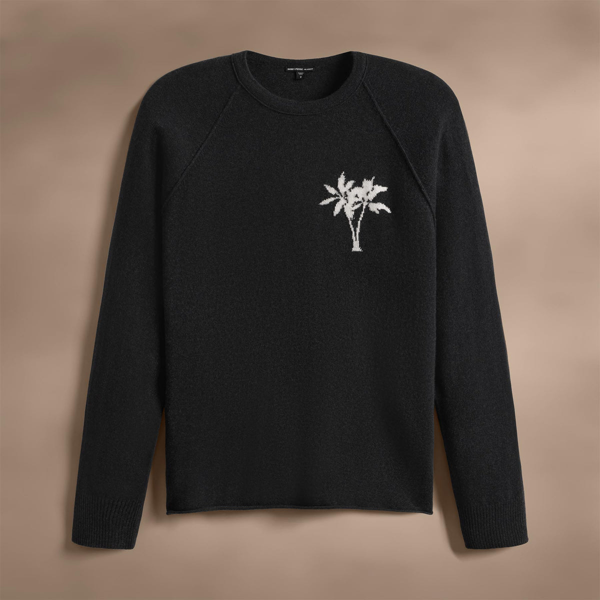 Recycled Cashmere Intarsia in Coal | James Perse Los Angeles