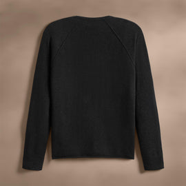 Recycled Cashmere Intarsia in Coal | James Perse Los Angeles