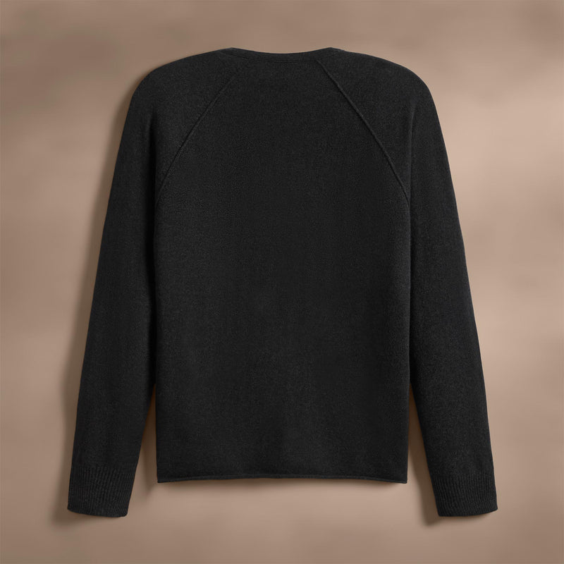 Recycled Cashmere Intarsia in Coal | James Perse Los Angeles