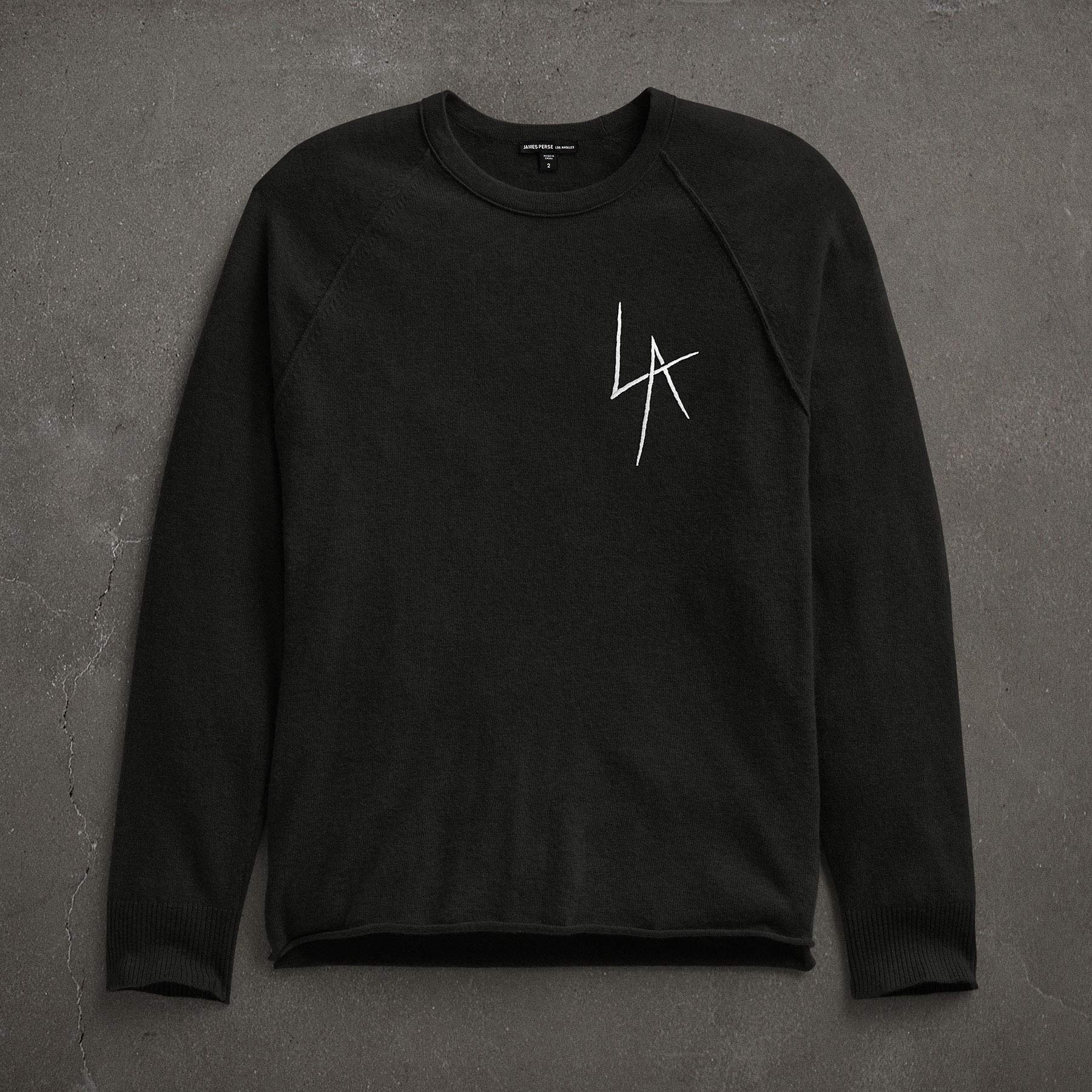 JP x LA in Rbc Raglan in Black | James Perse Los Angeles