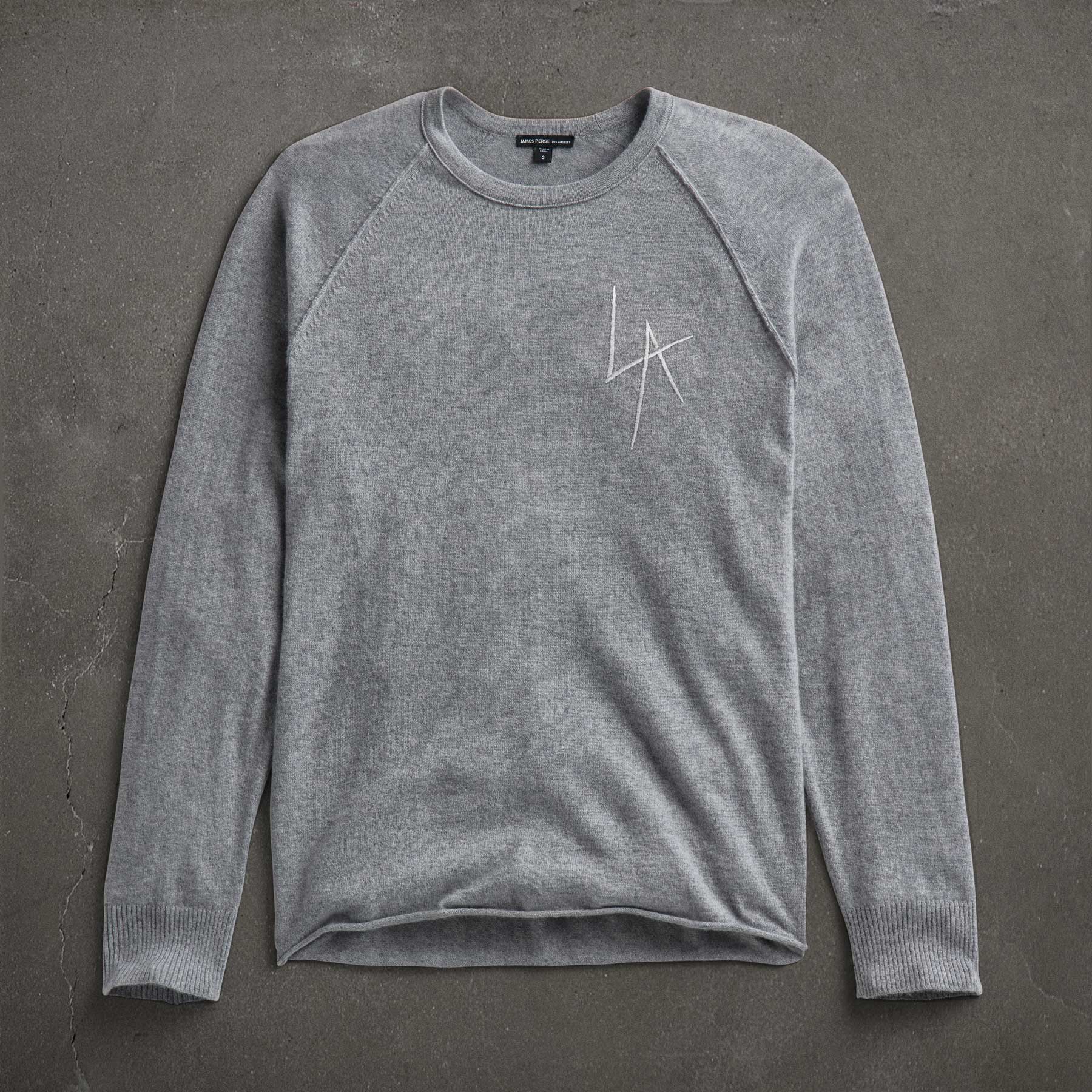 JP x LA in Rbc Raglan in Heather Grey | James Perse Los Angeles