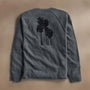 Rcld Cashmere Palm Intarsia Raglan in Flannel/Black | James Perse Los Angeles