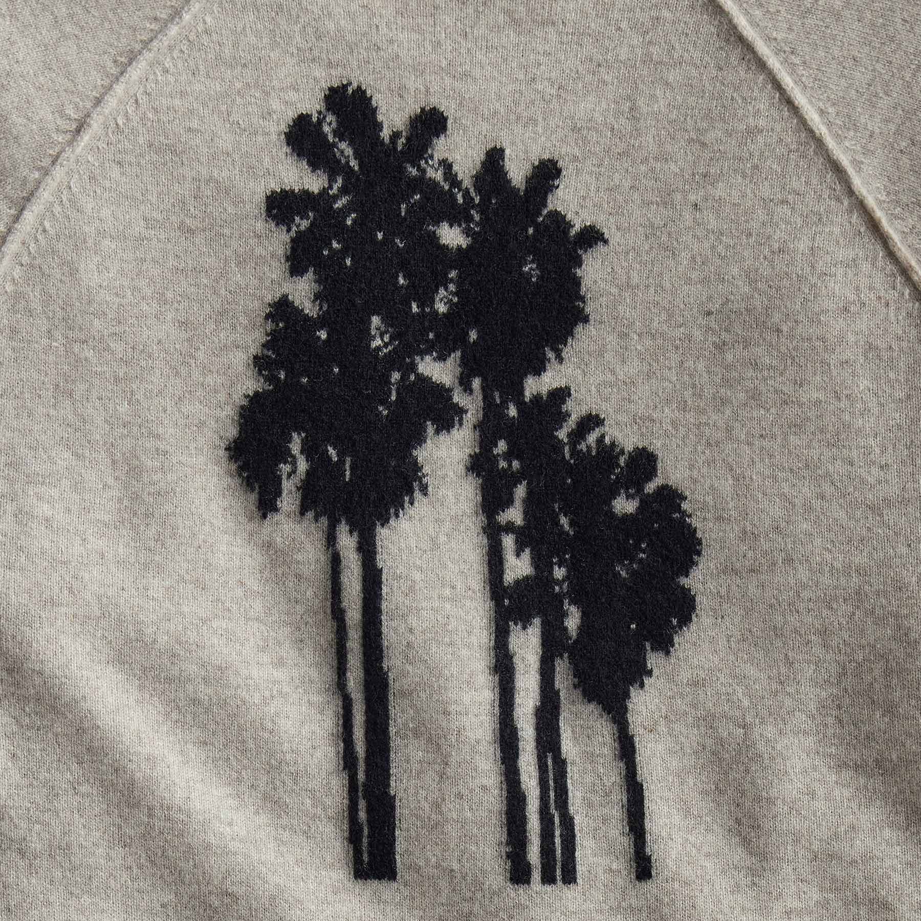 Palm Tree Cashmere Raglan - Stone/Black | James Perse Los Angeles