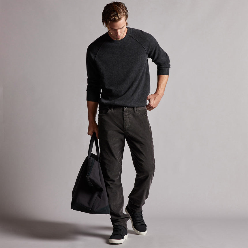 Recycled Cashmere Raglan in Coal | James Perse Los Angeles