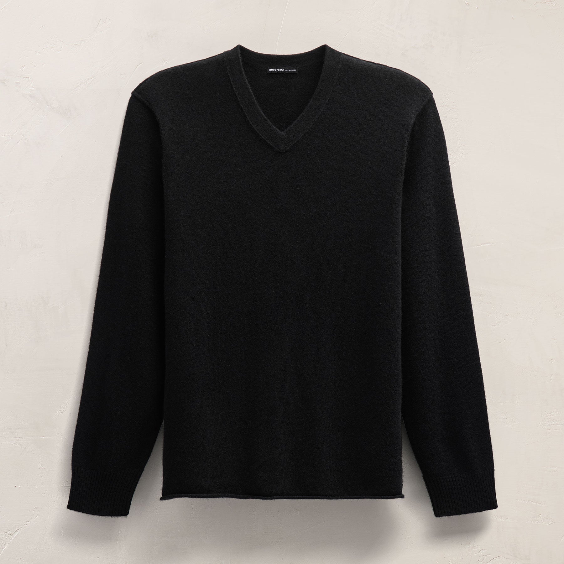 Cashmere V Neck Sweater - Black | James Perse Los Angeles